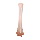 Vase soliflore pink glass 50s