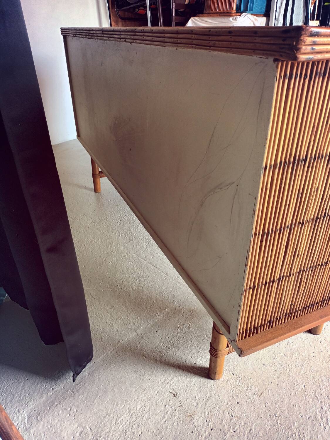 Vintage rattan sideboard