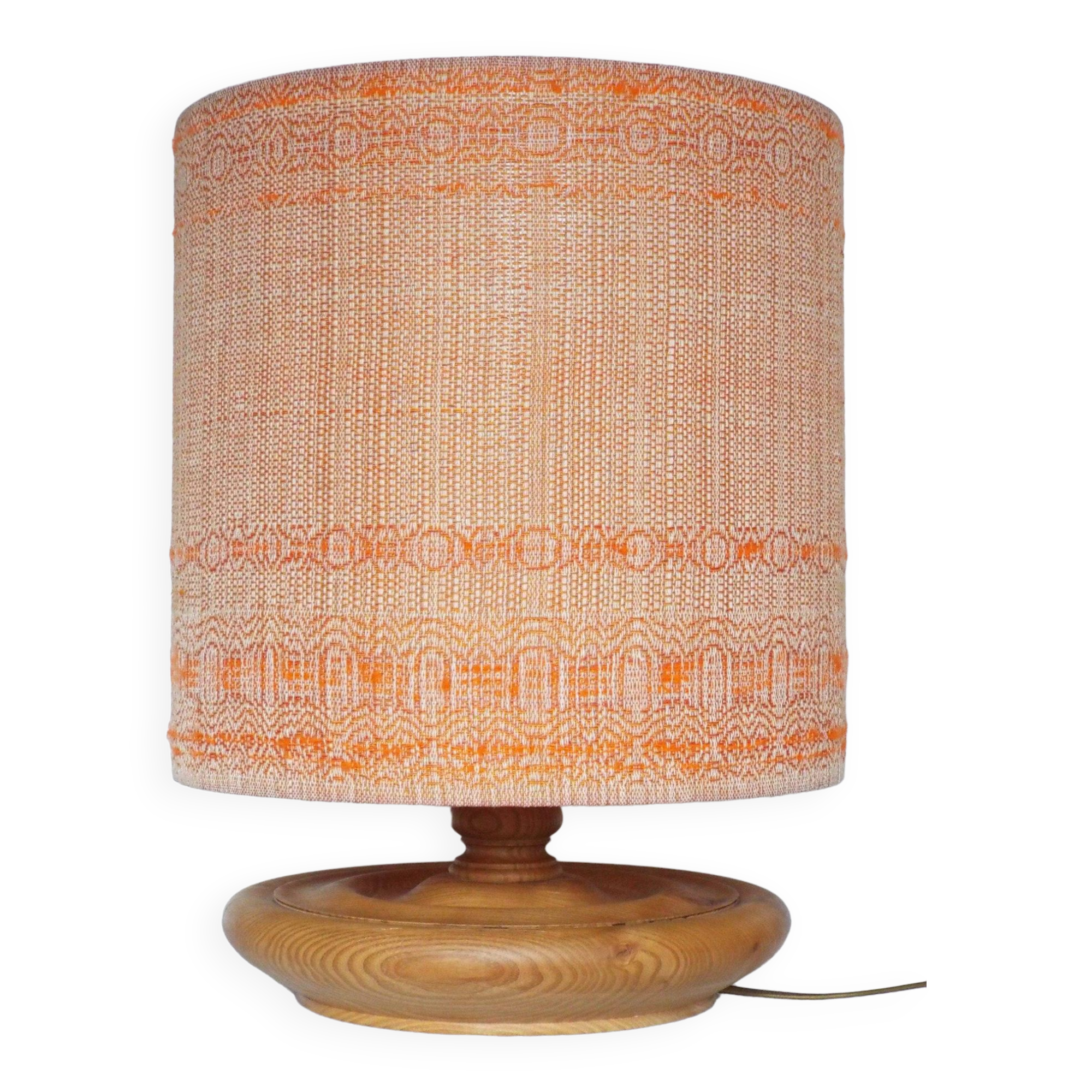 Lampe pied bois années 70
