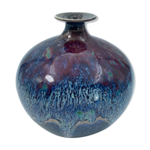 Vase ceramique 1960 boule inscription