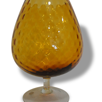Vintage yellow glass vase