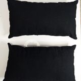 Paire de coussins Art déco en tissu d'ameublement