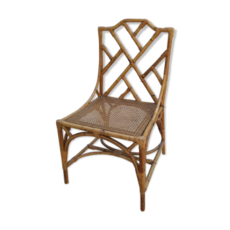Vintage bamboo and rattan chair by Dal Vera 1970