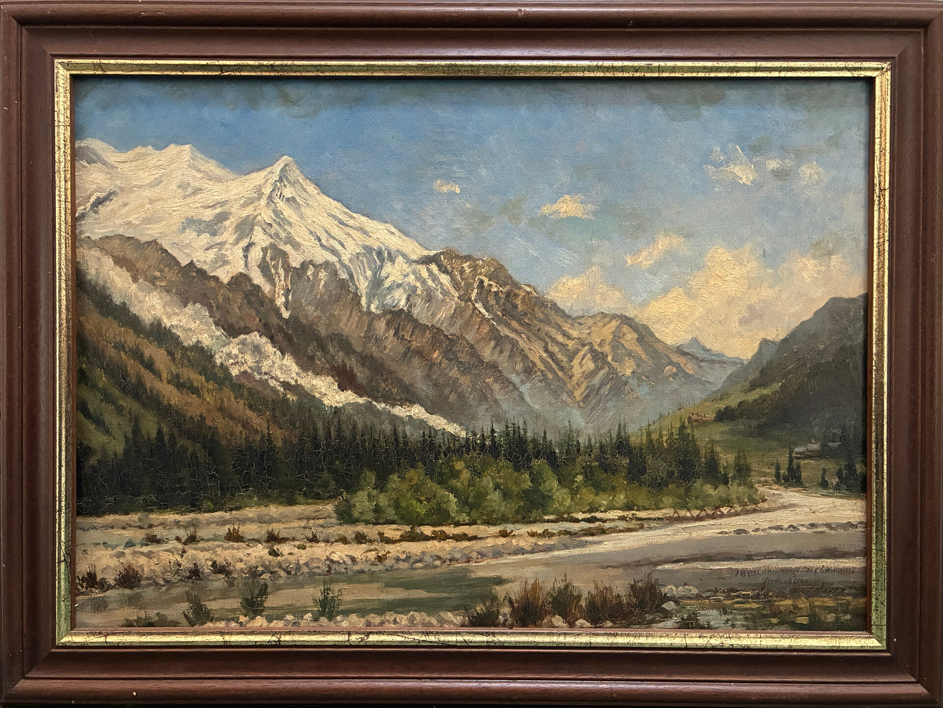 Vue de Chamonix, Jules Lorning, 1888