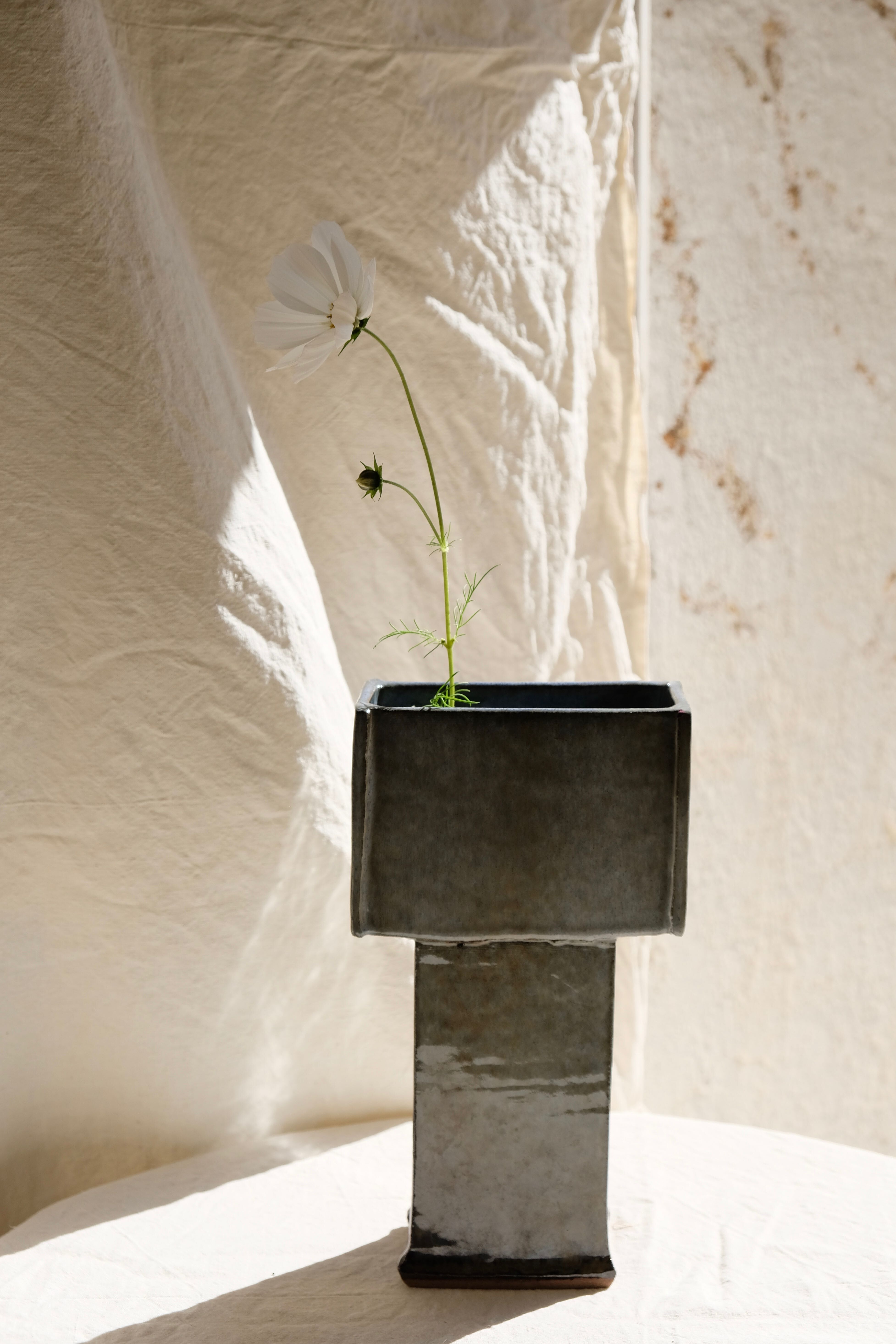 Japanese vase hanaire ikebana freeform mid century