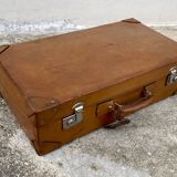 Vintage leather suitcase 1950