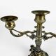Paire de chandeliers rocaille métal doré