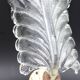 Art Decò Wall light Trasparent Murano Glass Leave by Barovier e Toso, 1950s