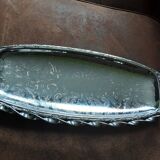 Large rectangular original silver metal dish