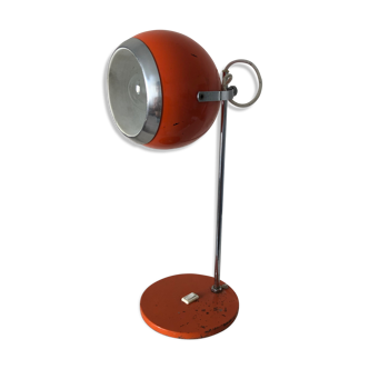 Large eyeball lamp carrot, vintage 1970s