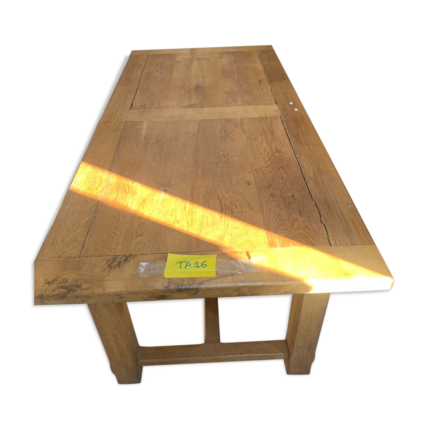 Wooden farmhouse table