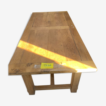 Wooden farmhouse table