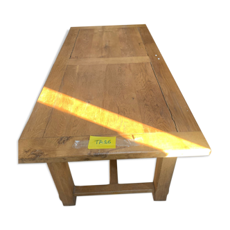 Wooden farmhouse table