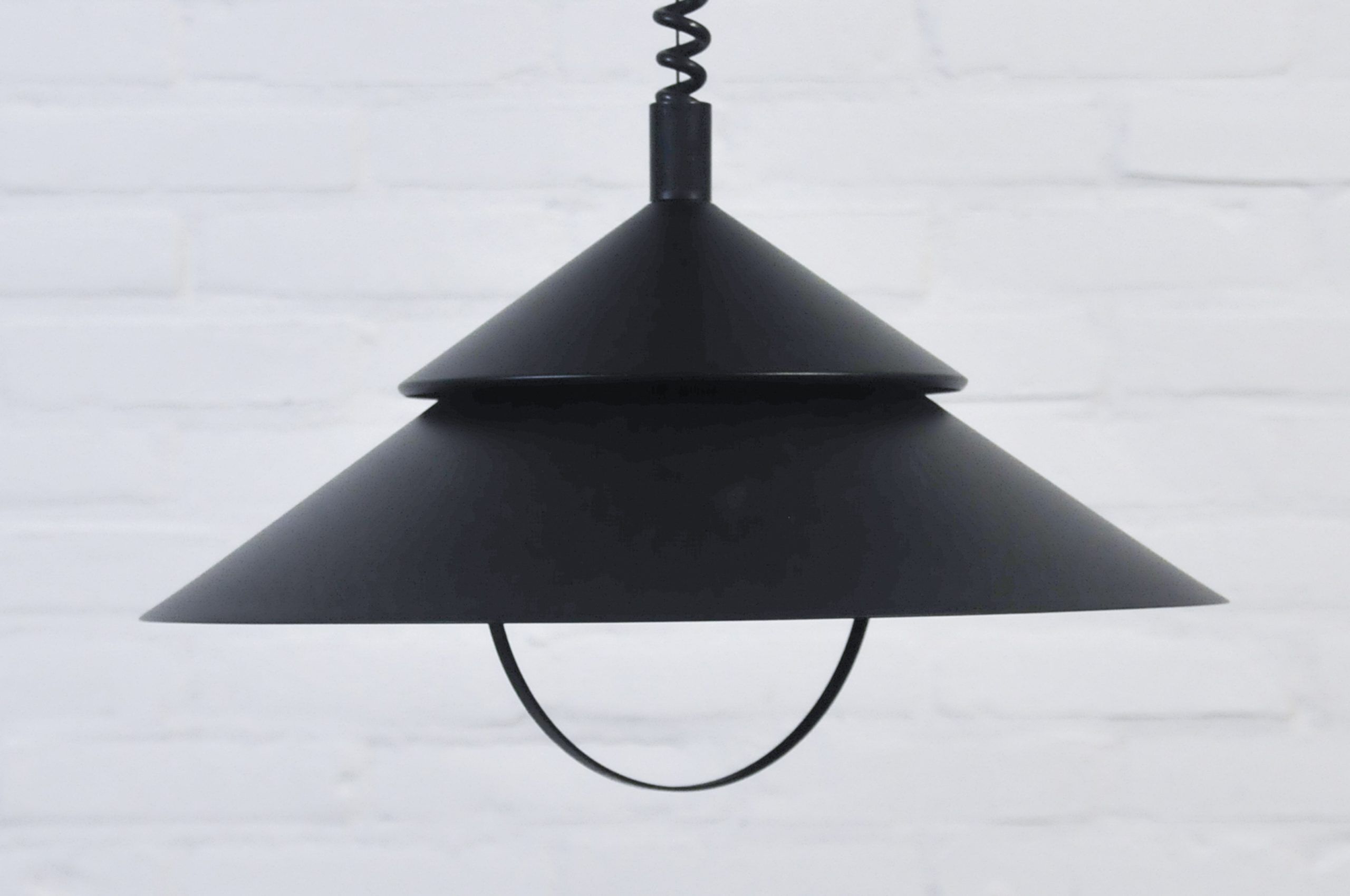 Black vintage pendant lamp from Denmark