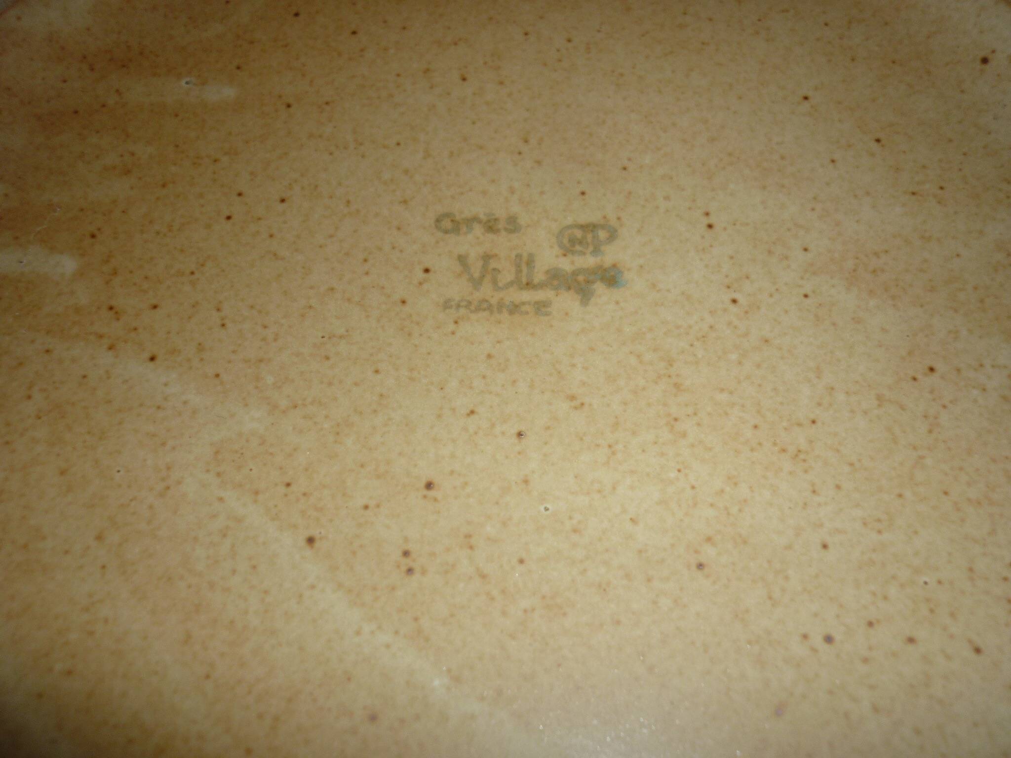 Large plate Ø 28 in CNP Village stoneware