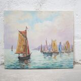 Old painting on canvas signed François Dandleuf