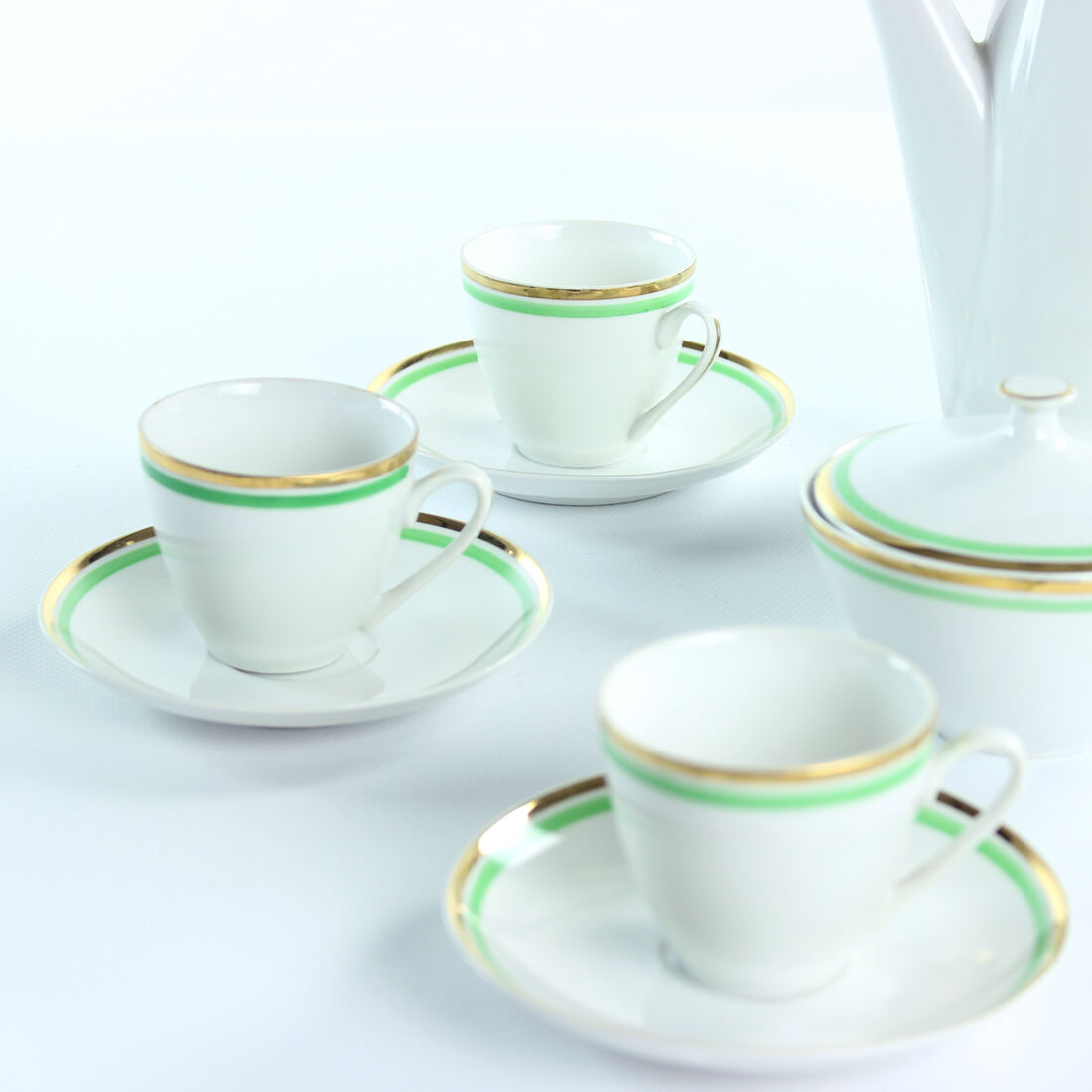Mid Centtury Porcelain Coffee Set, Czechoslovakia 1954
