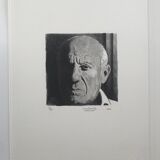 Jean-Baptiste Sécheret: Original lithograph signed in pencil Bonjour Picasso, 2002