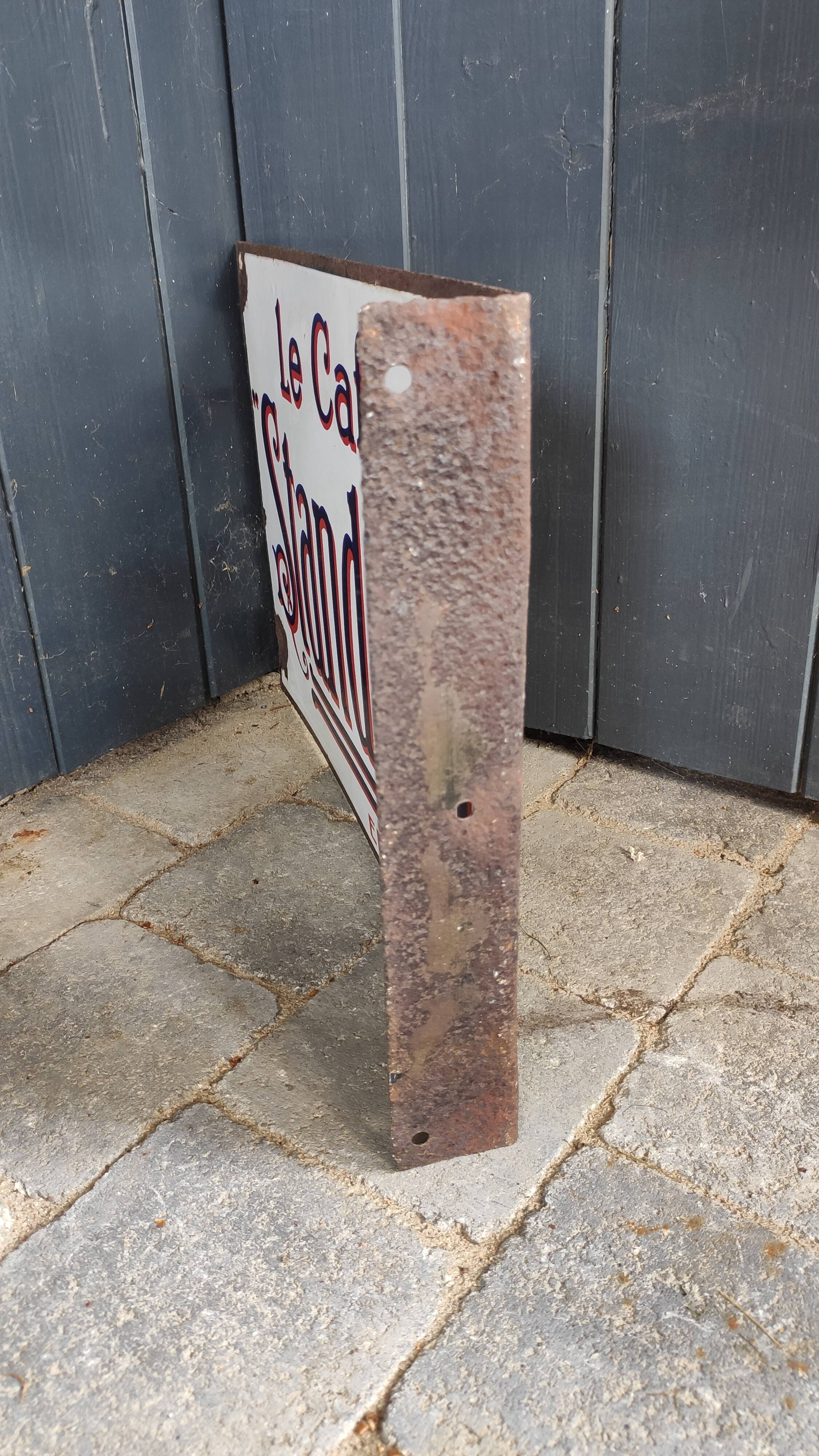 Old metal advertising plate