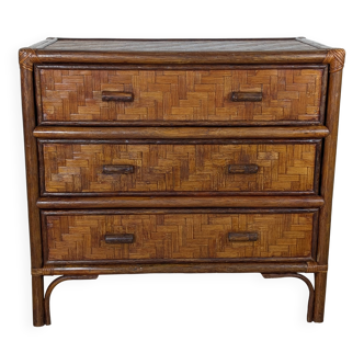 Rattan chest of drawers