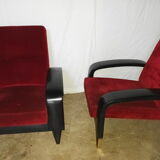 Pair of Italian club chair from the 50s