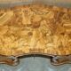 Antique Italian writing desk in olive wood circa 1860