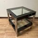 Modern coffee table with glass shelves, 1970s