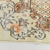 4x7 Peach & Beige Oriental Turkish Vintage Rug, 134x220Cm