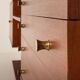 Italian mid-century teak wall unit on panels, 1970s