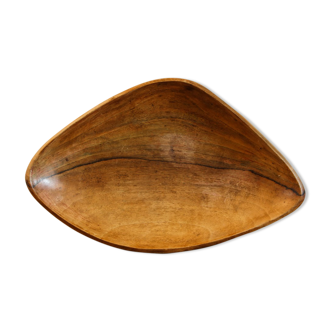 Carved wooden fruit cup