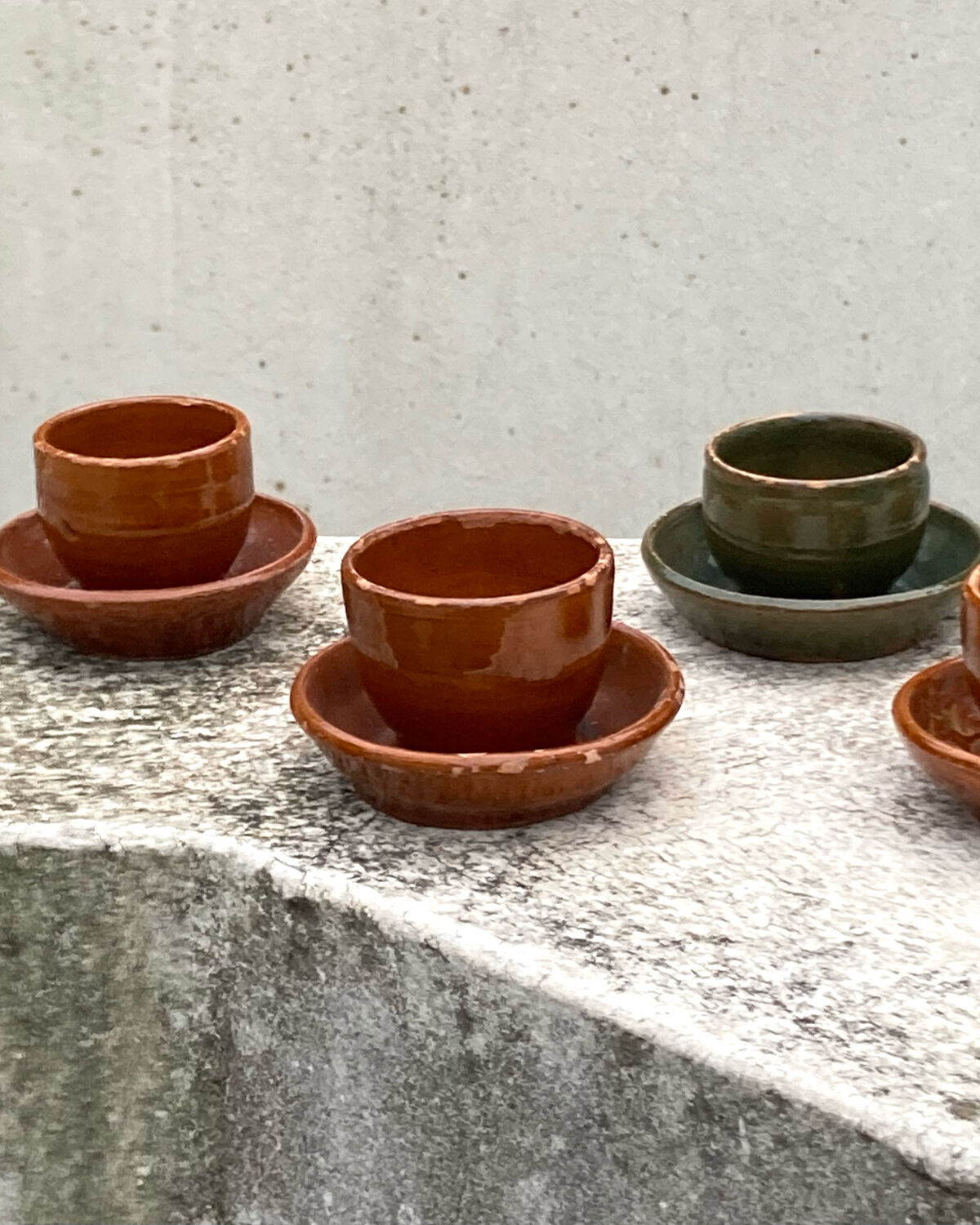 Handmade ceramic egg cups