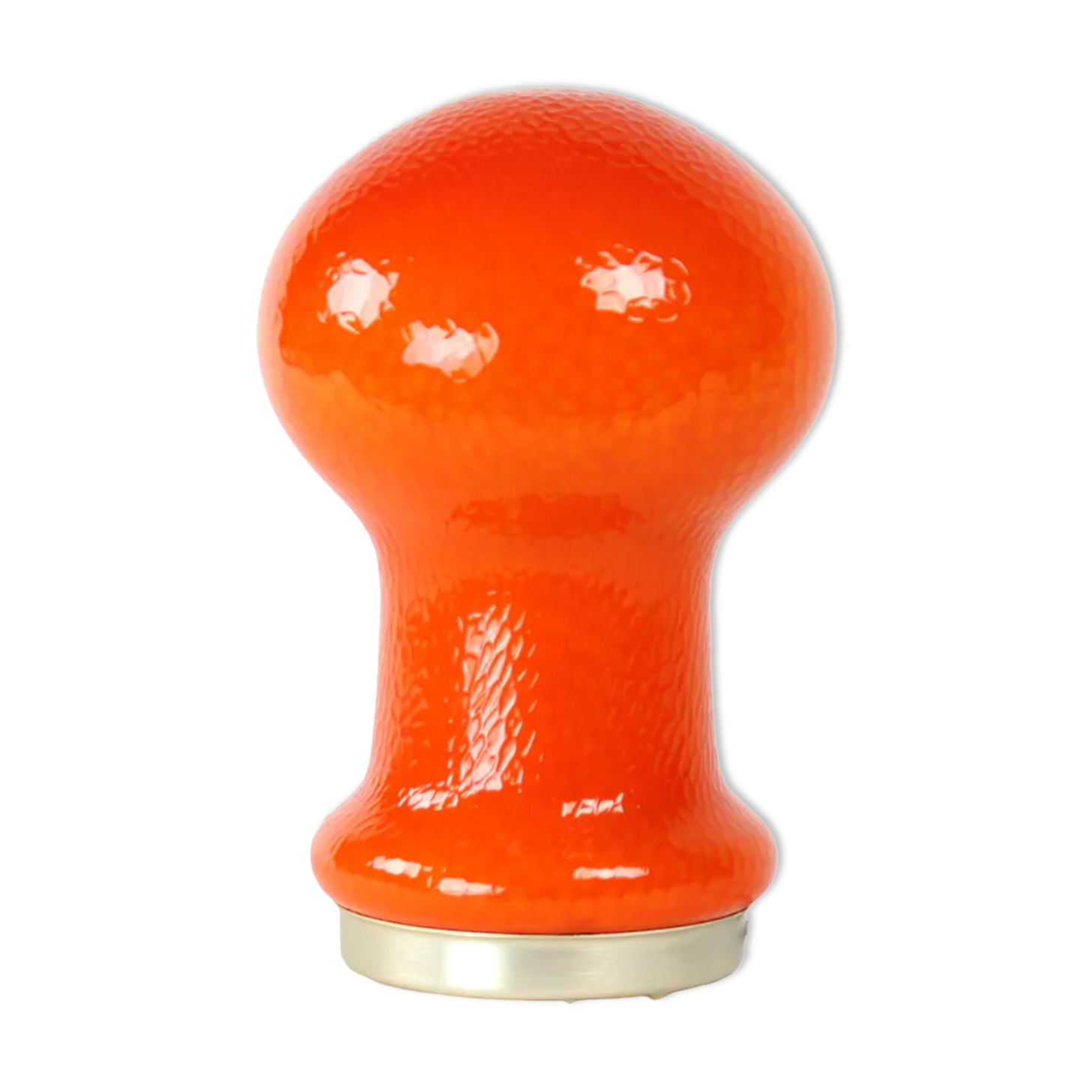 Lampe de table mid century en verre opalin orange par Stefan Tabery, Opp Jihlava, 1960s