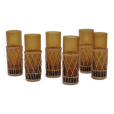 Wicker lemonade glasses x6