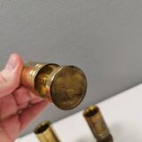 3 beautiful Danish designed candle holders in solid brass.