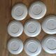 Set of 8 St Amand stoneware plates with Marguerite decor