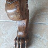 Walnut tripod pedestal table