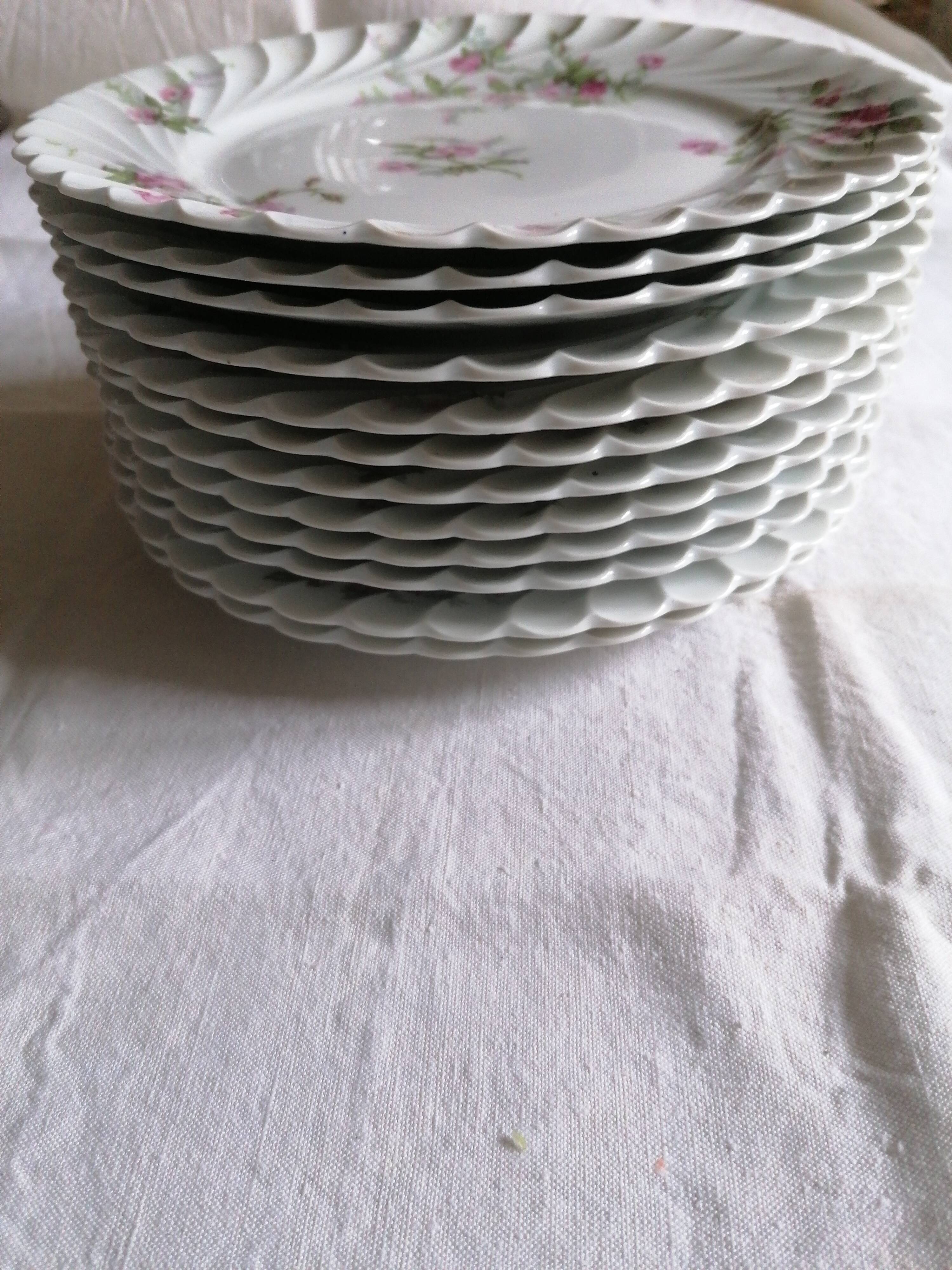 12 Haviland dinner plates