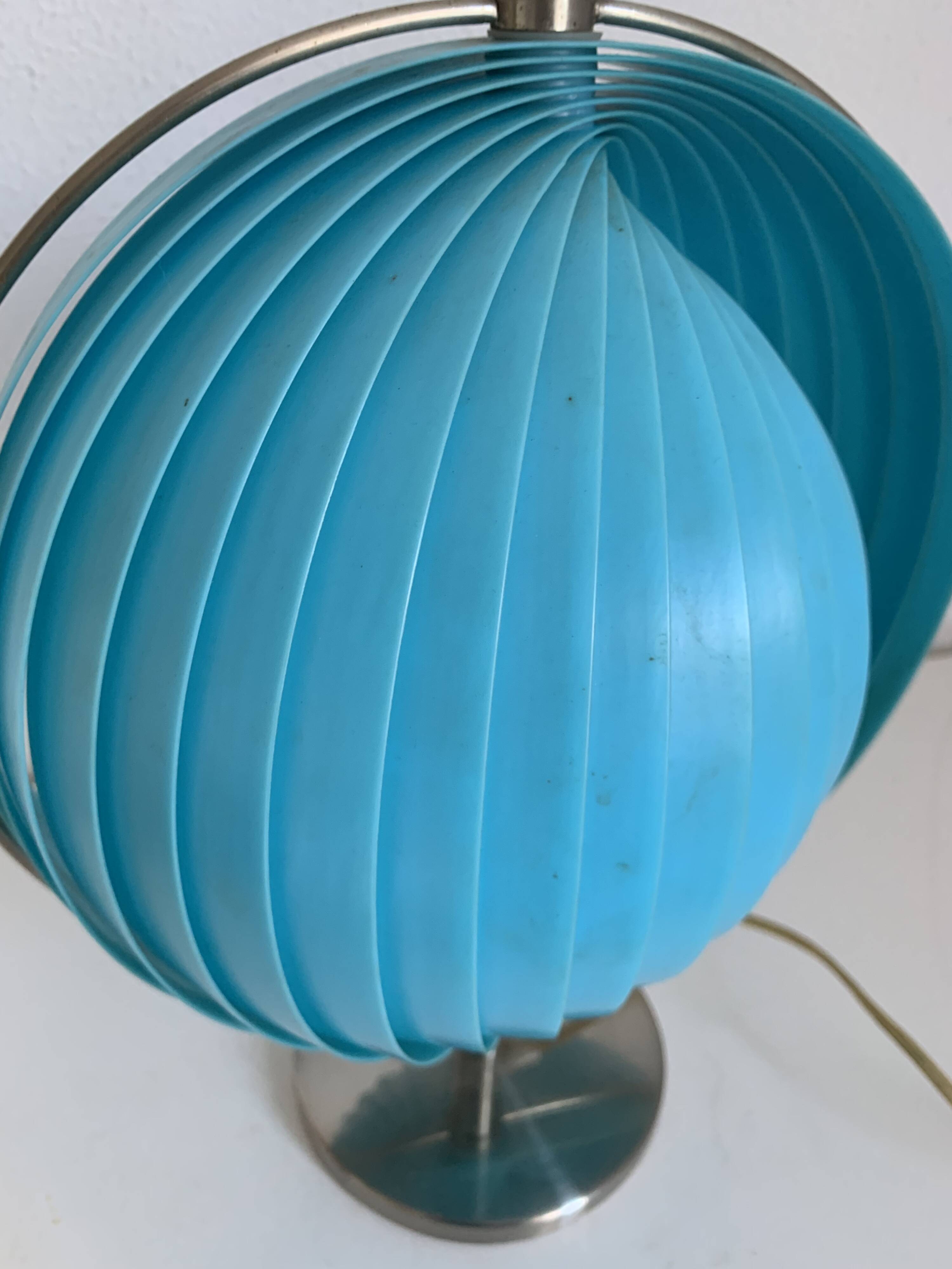 Lampe Kare Moon bleue, 1980