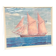 Swedish original print on paper – "Boat at Sea" by Egil Bergström – Signed – vintage and framed – 60.5 × 50.5 cm (23.8 in × 19.8 in)