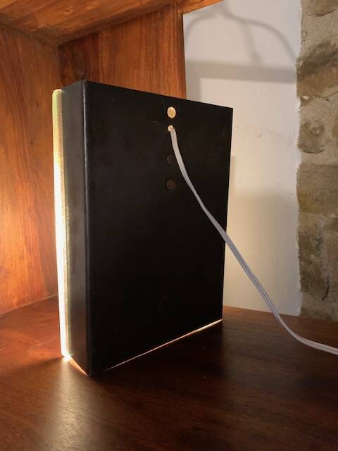 70s glass paste wall lamp