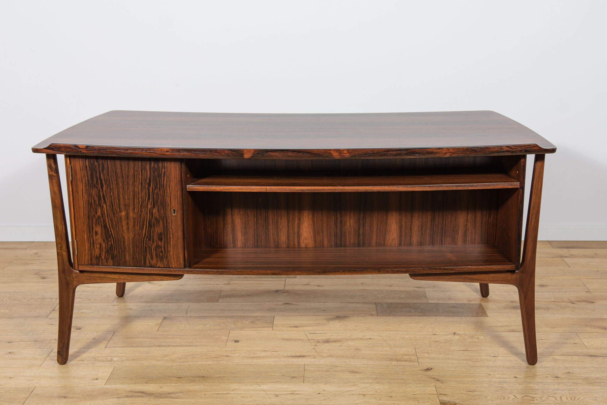 Mid-Century Modern Danish Rosewood Desk by Svend Åge Madsen for H.P. Hansen, Denmark, 1960s