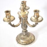 Vintage candlestick holder - 3-light metal candelabra