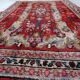 1920s handmade antique wool floral medallion rug, red, 87 × 151 cm - 1C1297