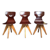 Chaises vintage Smile de Adam Stegner, sièges anciens design