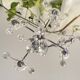 Art Deco chandelier from the early 20th century in chrome brass, with glass pendants.