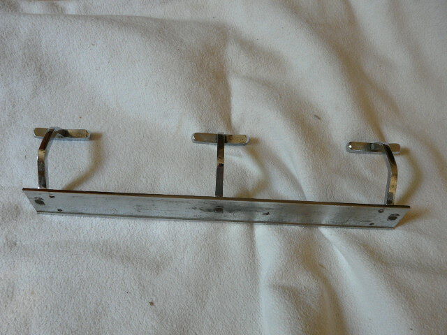 Vintage wall coat door in chrome bronze 3 patères