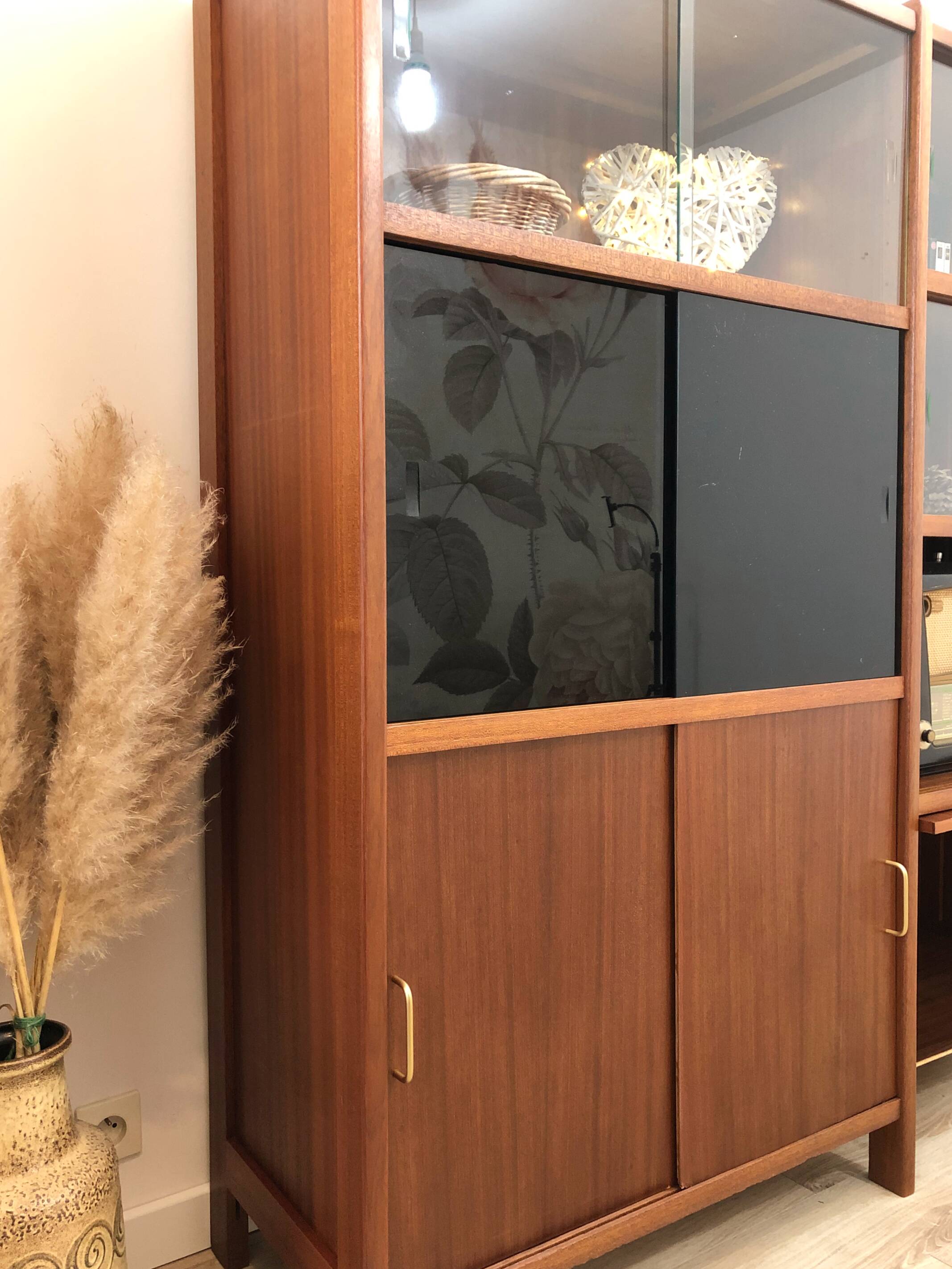 1970s teak bookcase
