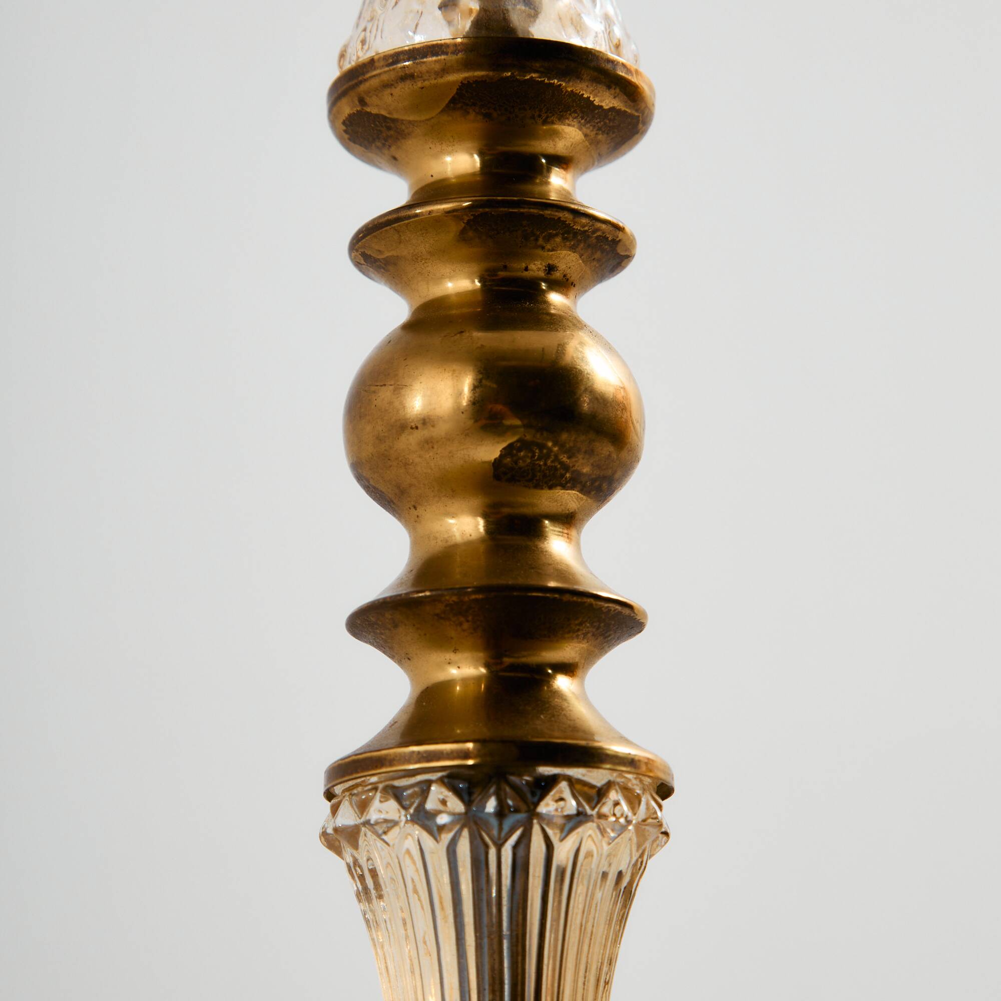 MK10968 Brass and crystal floor lamp