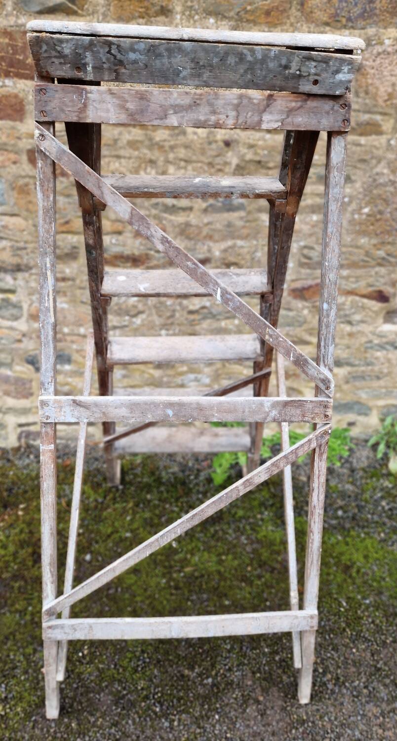 Antique wooden stepladder