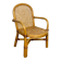 Child's armchair in rattan and caning from the 1960s.